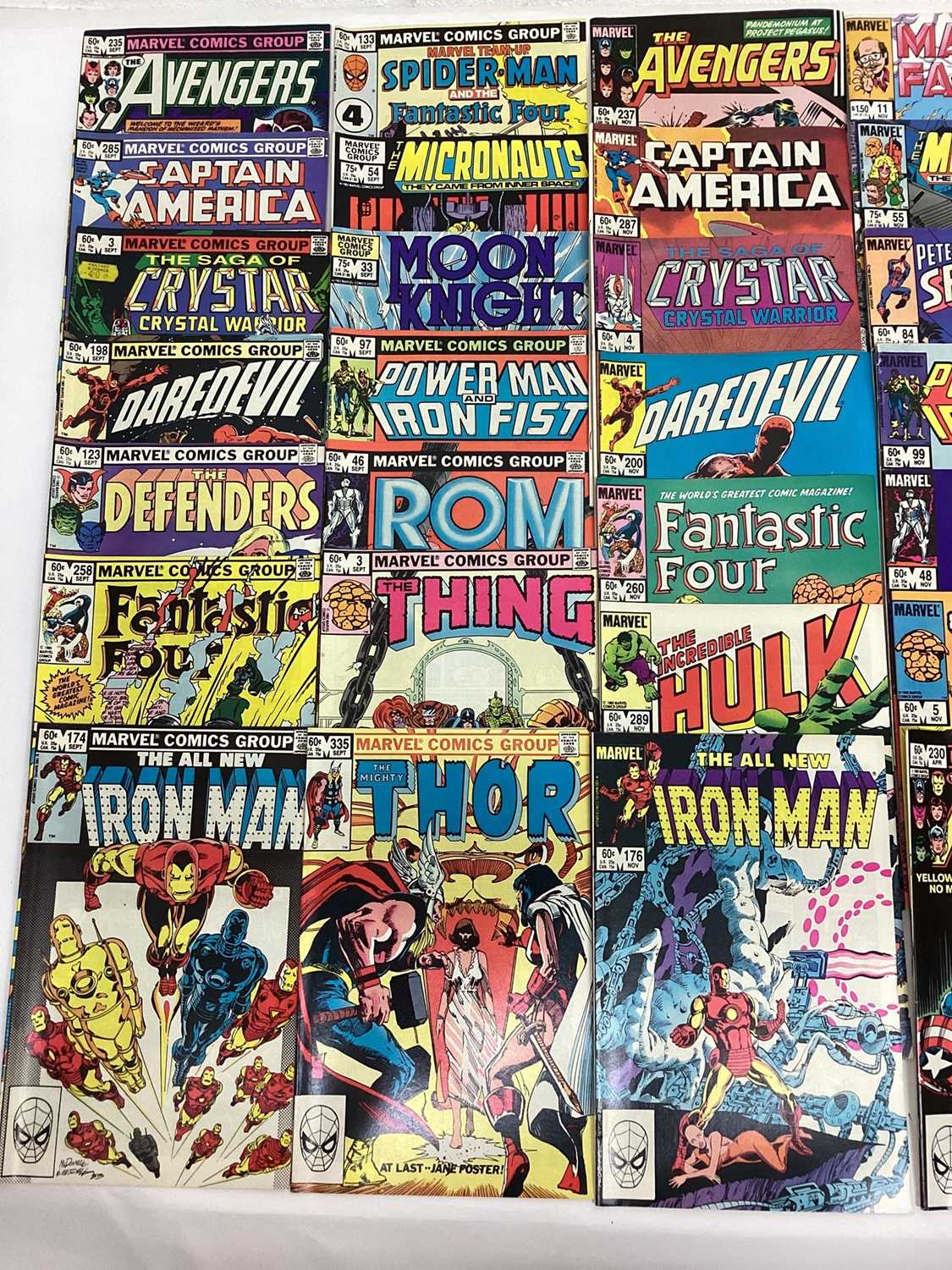 Box of Marvel comics mostly 1980's. To include The Avengers, Hawkeye, Power man and iron fist, Moon - Image 2 of 15