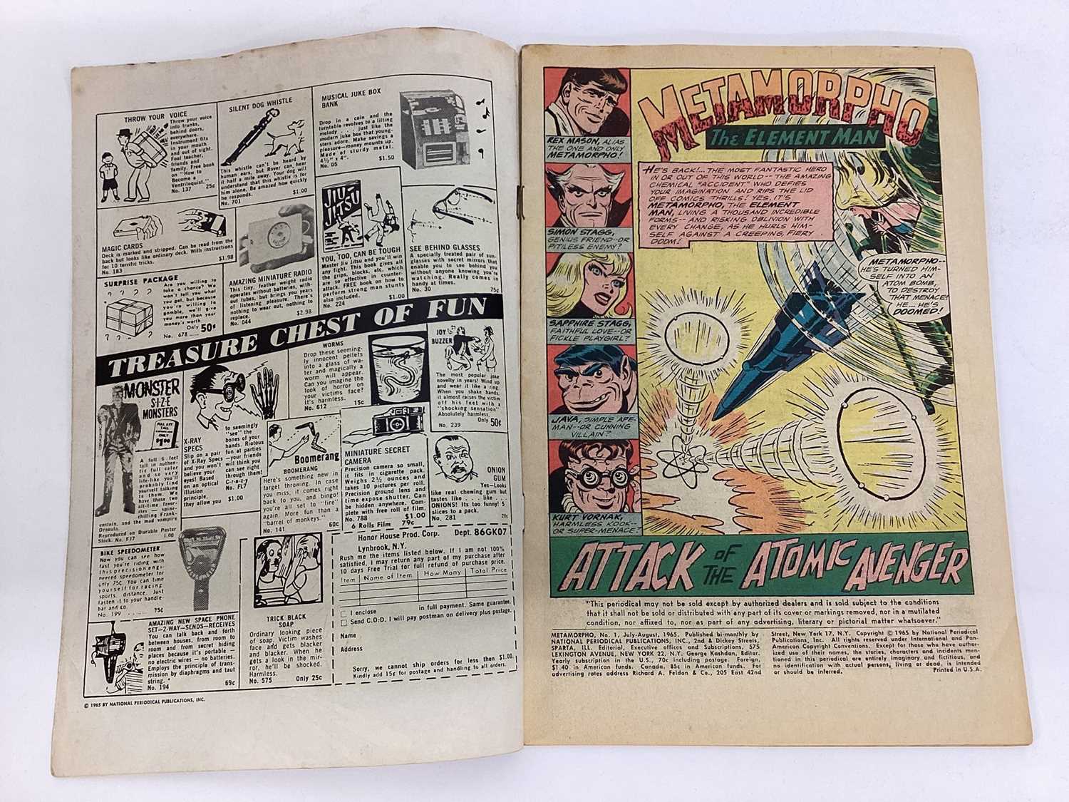 Five 1960's DC Comics, Metamorpho The Element Man #1 #2 #8 #10 #16 - Image 9 of 11