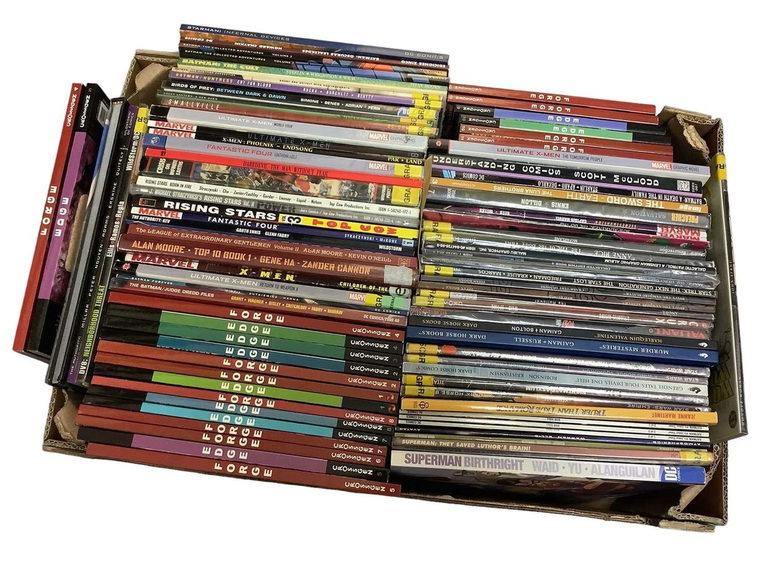 Large box of Graphic Novels to include DC Comics Batman, Crossgen Forge and others