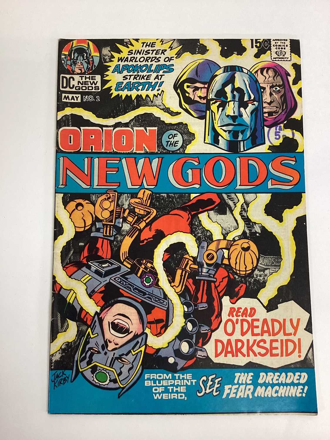 Five 1971-72 DC Comics Jack Kirby New Gods . #1 First appearance of Orion #2 First Darkseid cover #3 - Image 8 of 11