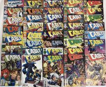 Large group of marvel comics Cable (1992 to early 2000's) to include issue 1 from 1993, foil cover.