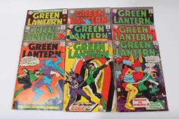 Nine 1960's DC Comics, Green Lantern #42 #43(1st appearances Major Disaster) #44 #45 #46 #47 #48 #49