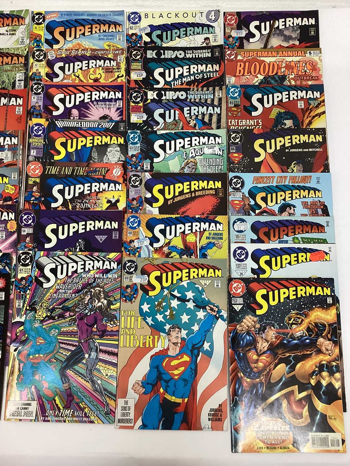 Large quantity of 1980's and 90's DC Comics, Superman to include #1, #4 1st appearance of Bloodsport - Image 3 of 11