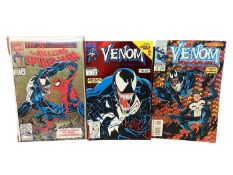 Group of Marvel comics Venom 1990's. To include Venom lethal protector (1992) issue 1, Venom funeral