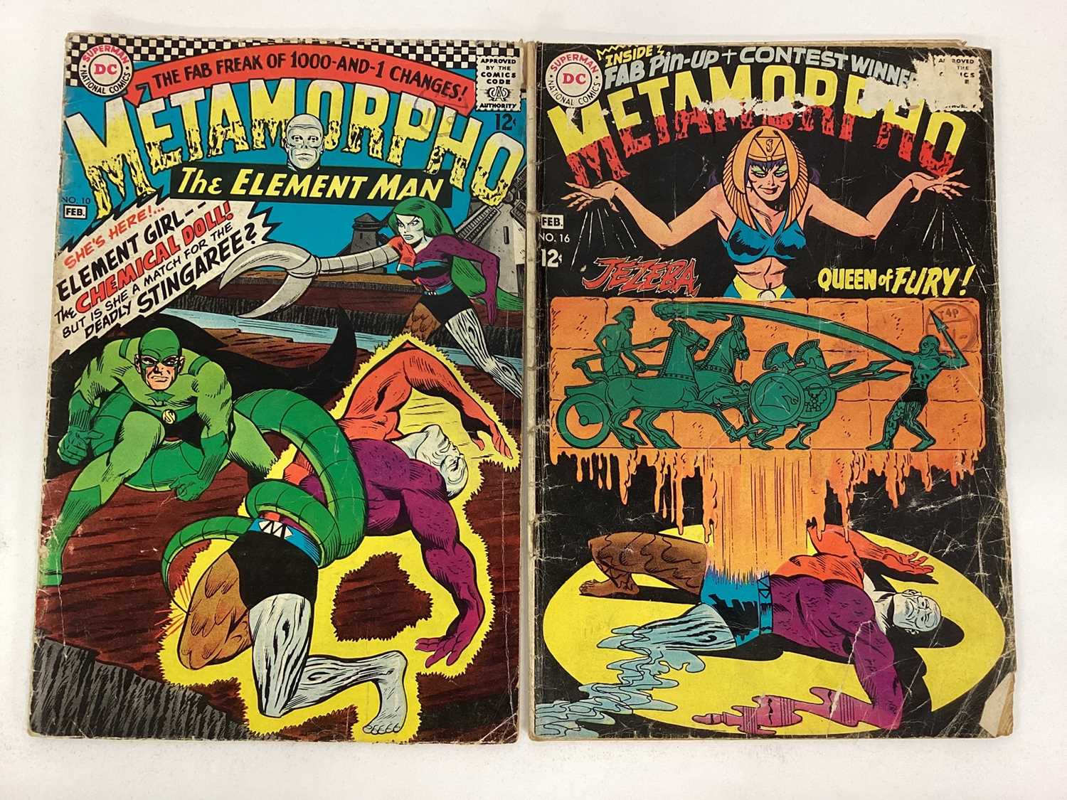 Five 1960's DC Comics, Metamorpho The Element Man #1 #2 #8 #10 #16 - Image 2 of 11