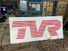 TVR main dealers aluminium sign 228 x 102 cm
