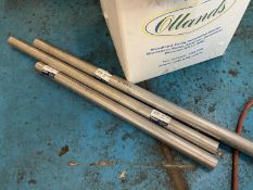 Group of three lengths of Klarius exhaust pipe.