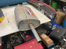 New old stock Unipart exhaust back box, part number RR300D.