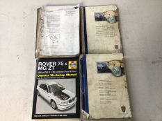 Selection of Rover 75 workshop manuals