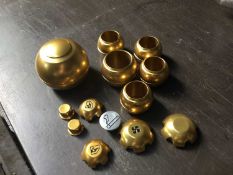 Group of TVR Tuscan new old stock brass vents and dash knobs