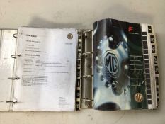 Selection of MG F workshop manuals