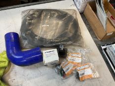 Group of various TVR parts to include Targa roof seal, part number TV0158, and other items.