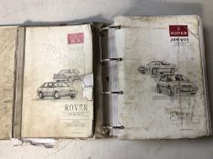 Selection of Rover 200 & 400 Series workshop manuals