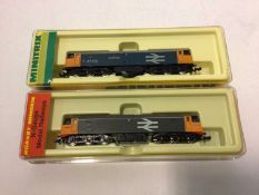 Hornby Minitrix N gauge Railfreight large logo Class 47 Diesel 47378 No.219 & Minitrix Class 47 larg