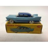 Dinky Plymouth Plaza No 178 in two different colourways, Pink & Green and Light Blue and Dark Blue,