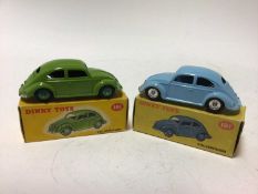 Dinky Volkswagen No 181 light blue and green colourways both in original boxes