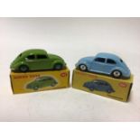 Dinky Volkswagen No 181 light blue and green colourways both in original boxes