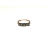 18ct gold diamond five stone ring (one stone replaced)