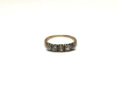 18ct gold diamond five stone ring (one stone replaced)