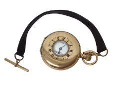9ct gold cased half hunter pocket watch, J.W. Benson, Birmingham 1928