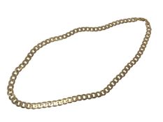 9ct yellow gold flat curb link chain