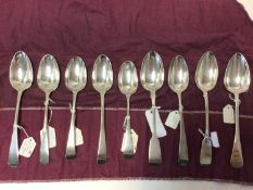 Collection of silver spoons