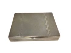 Continental silver box with engine turned decoration
