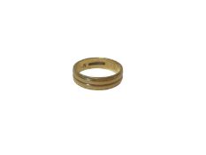 18ct gold double band wedding ring