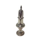 Victorian silver caster of slender baluster form with beaded decoration, Birmingham 1894 (Mitchell B