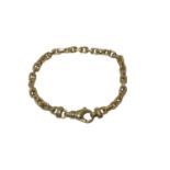 Heavy 18ct yellow gold bracelet with mariner style links