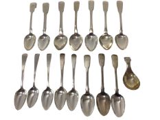 Collection of Georgian silver teaspoons