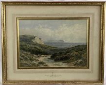 Alfred Powell 19th Century watercolour - The Isle of Wight from Boscombe, signed, 24cm x 35cm, in gl