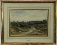 Alfred Powell 19th century watercolour - Lowestoft Common, signed, 24cm x 34cm, in glazed frame