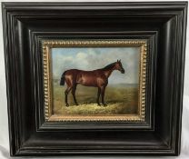 19th century style oil on panel, horse