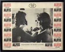 1960s Film poster - Alfie, 27cm x 35cm, in glazed frame