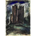 Colin Moss (1914-2005) mixed media, Orford castle, 57 x 38cm