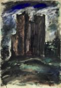 Colin Moss (1914-2005) mixed media, Orford castle, 57 x 38cm