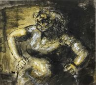 Colin Moss (1914-2005) conte crayon, figure study, signed and dated '52, 56 x 38cm and one other
