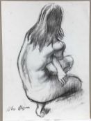 Colin Moss (1914-2005) Charcoal, figure study, signed, 76 x 56cm