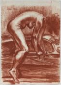 Colin Moss (1914-2005) red chalk, bather, signed, 60 x 43cm