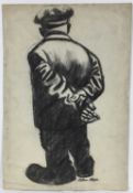 Colin Moss (1914-2005) charcoal, figure study, signed, 57 x 37cm