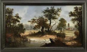 Jonathan Westell (20th century), pair of oils on board - Landscapes, signed, framed