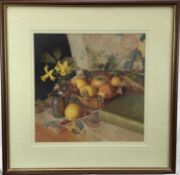 Cynthia Par (contemporary) pastel, still life, signed, 41cm x 41cm, glazed frame