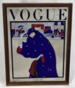 Vintage Vogue advertising fashion mirror, published by Condé Nast, 1920. 37x26.5cm