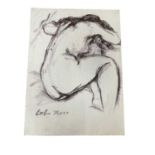 *Colin Moss (1914-2005) mixed media, nude, signed, 67 x 56cm, together with a pencil nude study