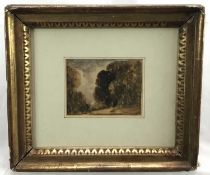 George Sykes, British b.1863. Watercolour, wooded landscape. Signed lower left. Framed and mounted.