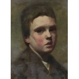 English school, early 20th century, oil portrait of a young man
