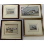 Group of miniature works on paper, or dolls house paintings including Frederick Mercer (1850-1934) w