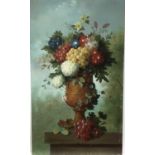 Thomas Webster, 20th century, oil on panels, pair of Flower pieces, signed