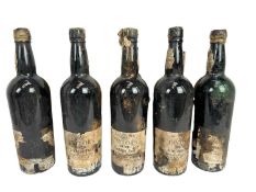 Port - five bottles, Taylor's 1970, bottled 1972, owc